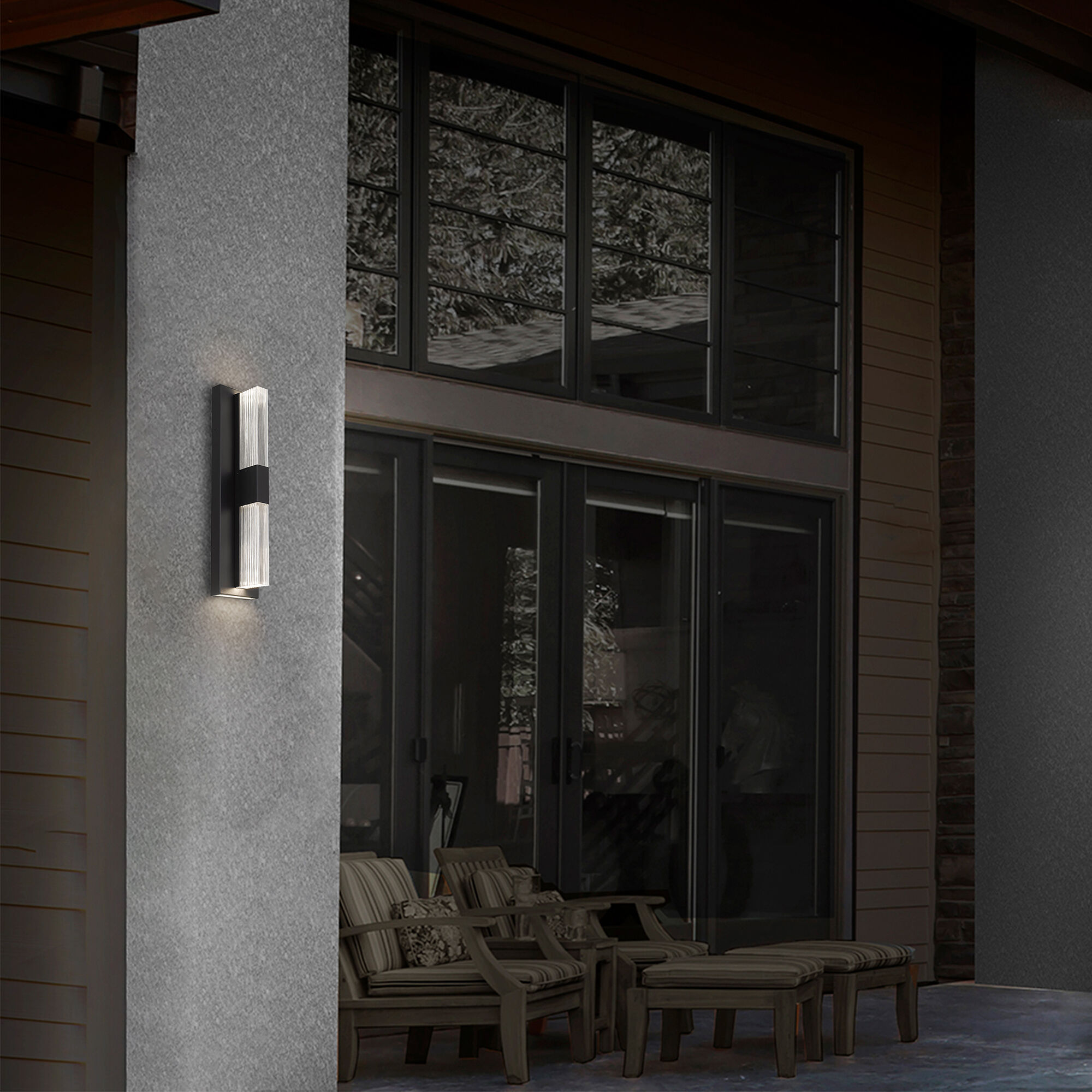 Arles LED 18 inch Sand Black Outdoor Wall Sconce